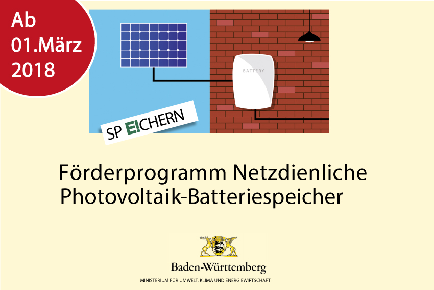 TOP AKTUELL: Neues Förderprogramm für Batteriespeicher ab 01. März 2018