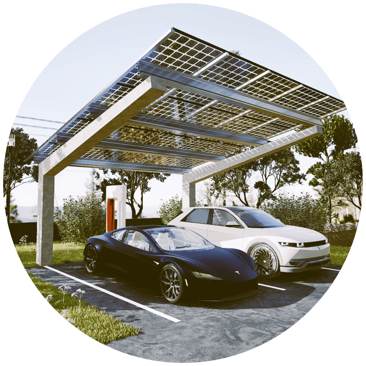 Carport Winter Walter Solar 2 Elektrofahrzeuge